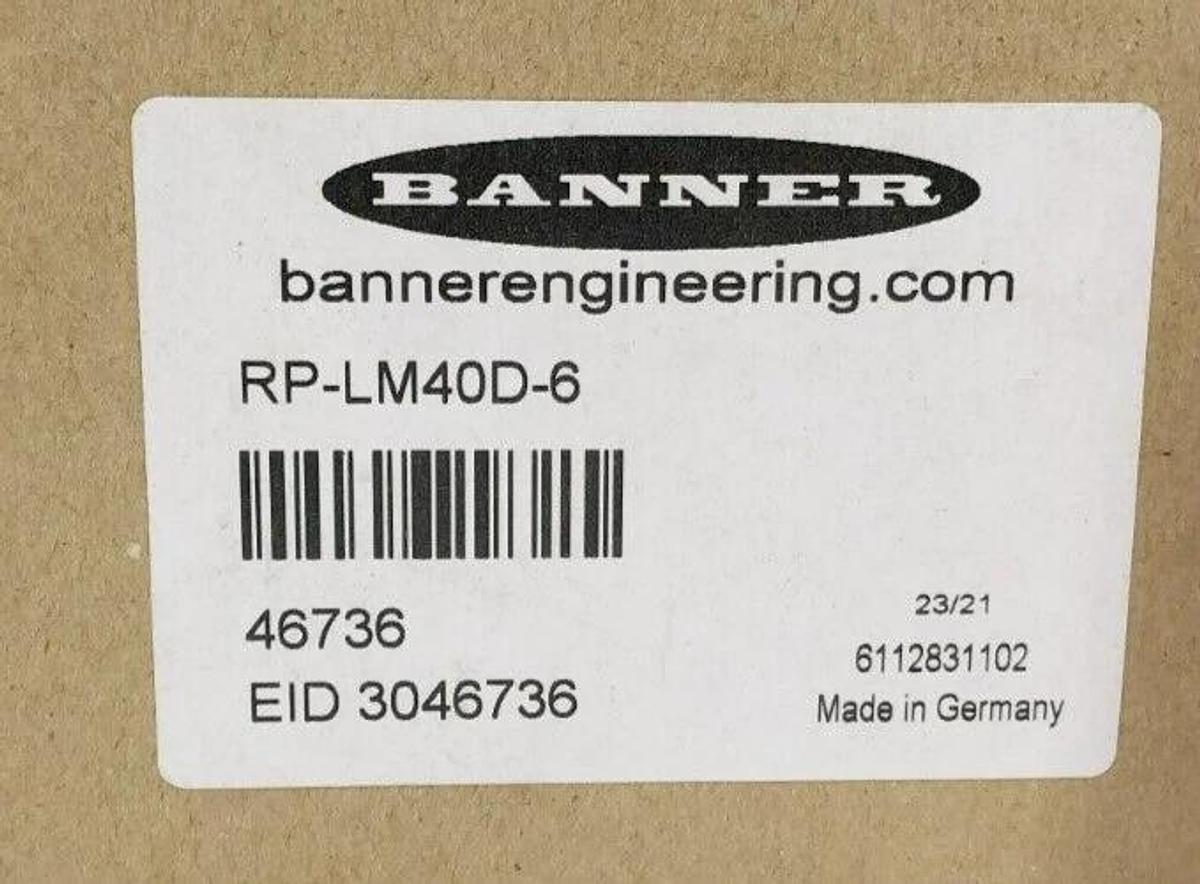 New Banner Engineering RP-LM40D-6 Rope Switch 400VAC 10A 6m Range 46736