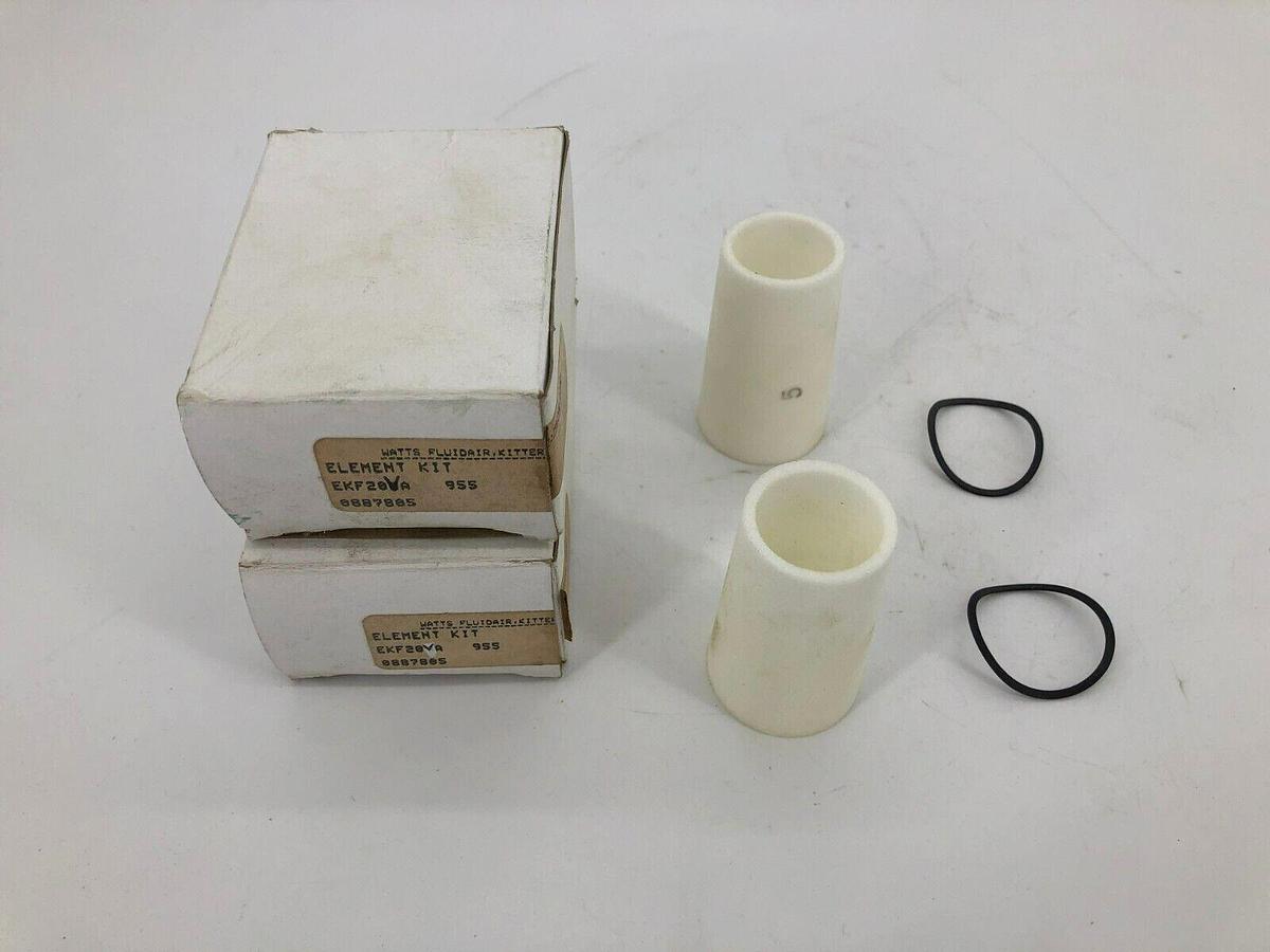 Used Lot of 2 New Watts Fluidair EKF20VA Filter Element Kits