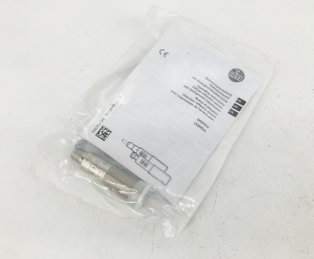 New IFM OGH502 Photoelectric Sensor 10-36VDC Range 15-300mm
