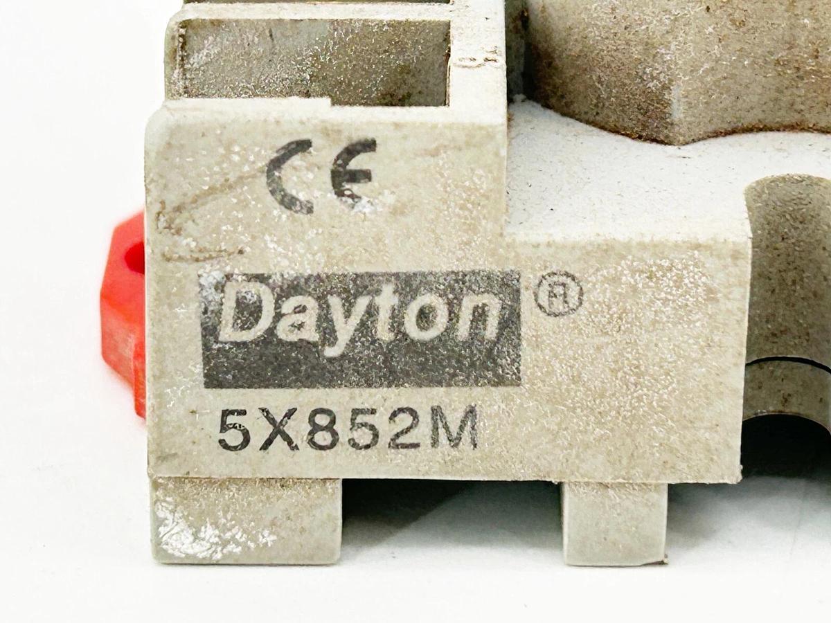 Used Lot of 3 Dayton 5X852M Relay Socket 300-600V 10-15A
