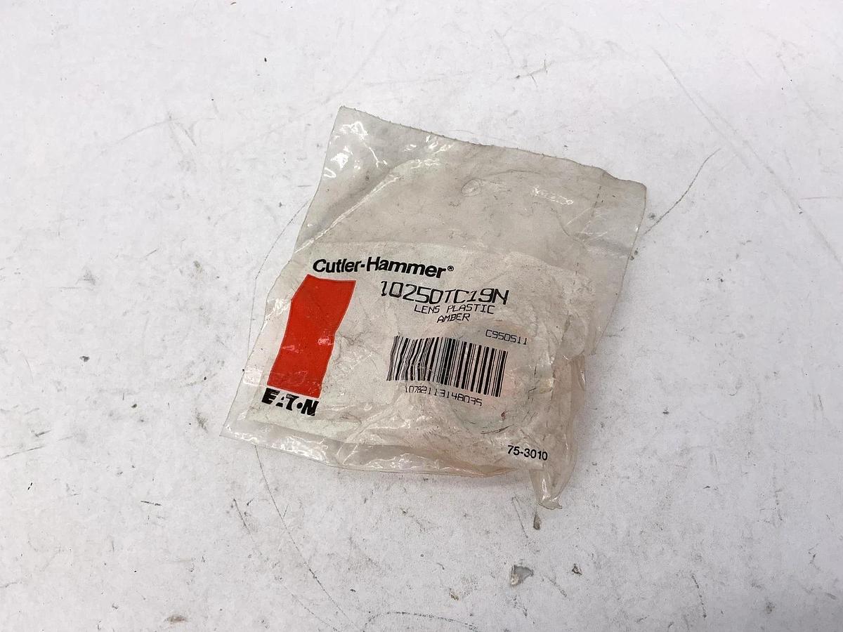 Lot of 3 New Cutler-Hammer 10250TC19N Lens Plastic Amber Eaton