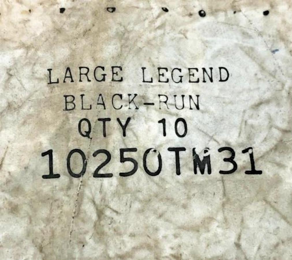 Bag of 10 New Cutler-Hammer 10250TM31 Legend Plates Black - RUN