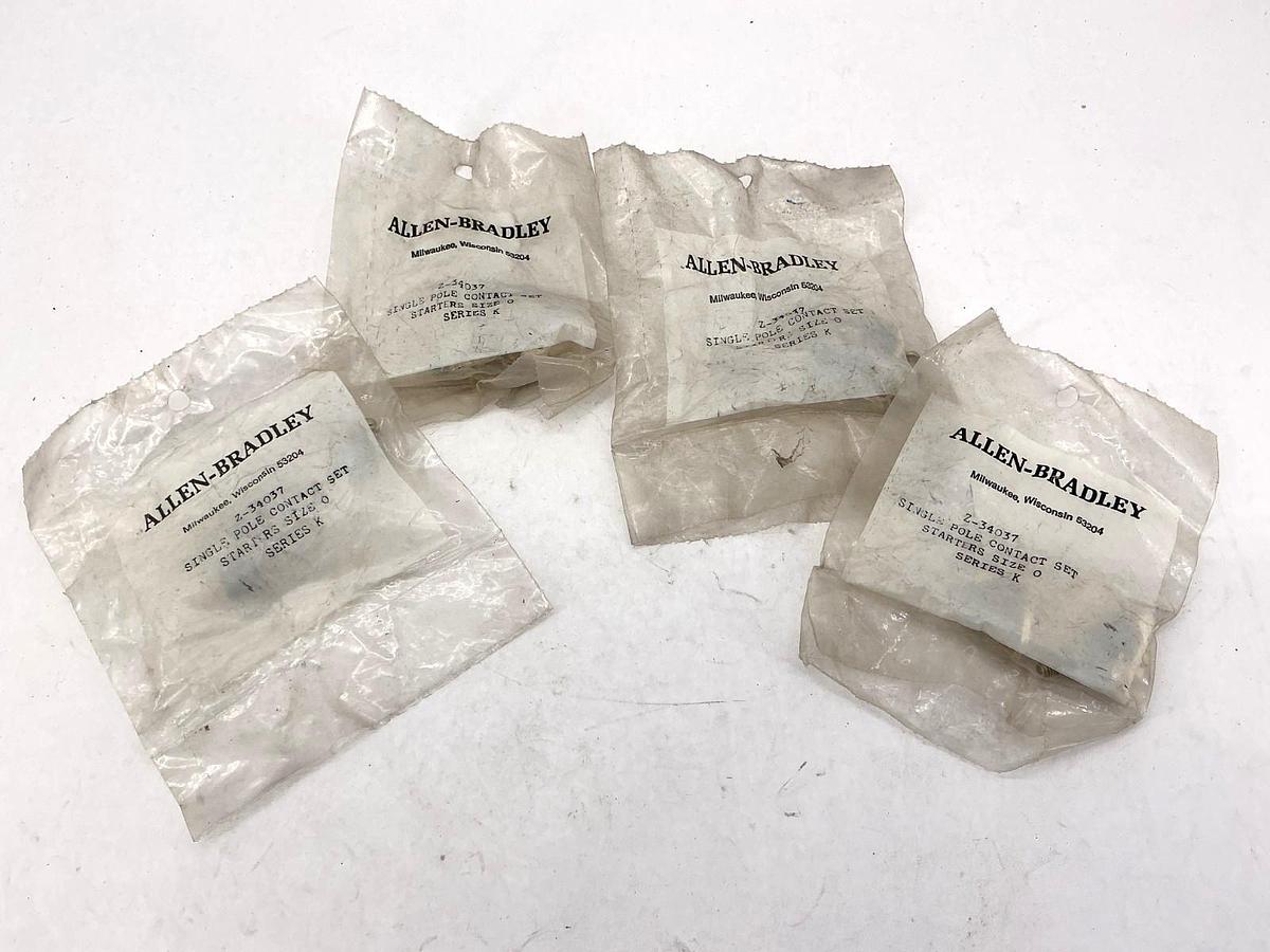 Lot of 4 New Allen Bradley Z-34037 Ser K Single Contact Set Starters Size 0