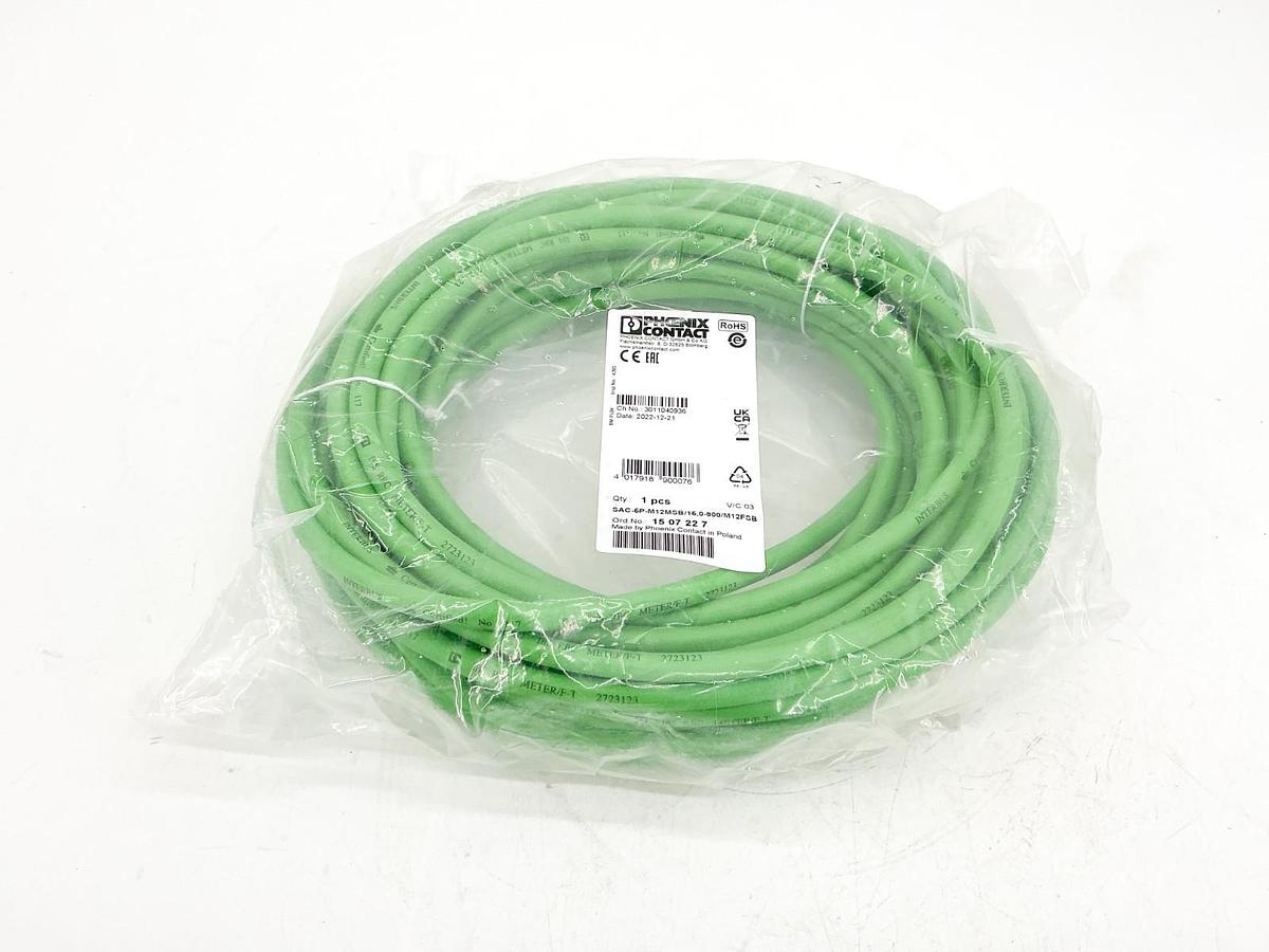 New Phoenix Contact SAC-5P-M12MSB/15,0-900/M12FSB Bus Cable Cordset 1507227
