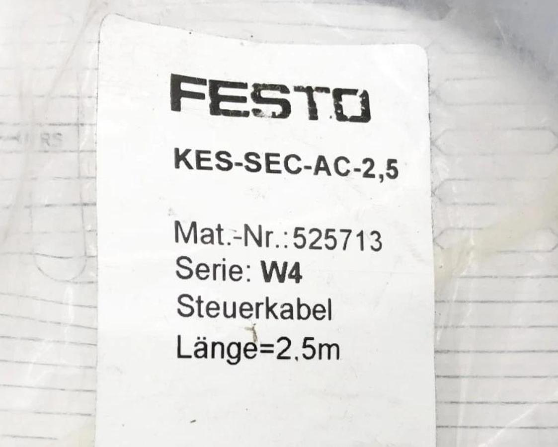 New Festo KES-SEC-AC-2,5 Control Cable 2.5m 525713