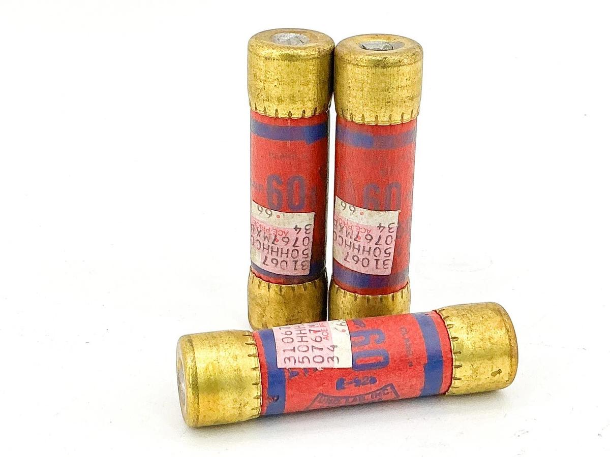 New Lot of 3 Eagle Electric 655 Fuse 60A 250V - No Box