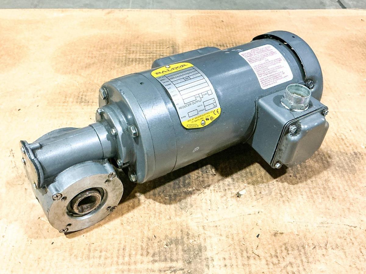 Used Baldor 6422014 Gear Motor .42 HP 1PH 115V 20:1 Ratio 85RPM 33E303W506K1