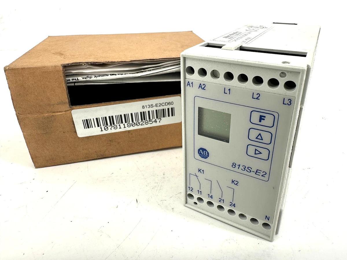 New Allen Bradley 813S-E2CD60 Ser A Phase Monitor 250-690V 60HZ 115VCP 3 Phase
