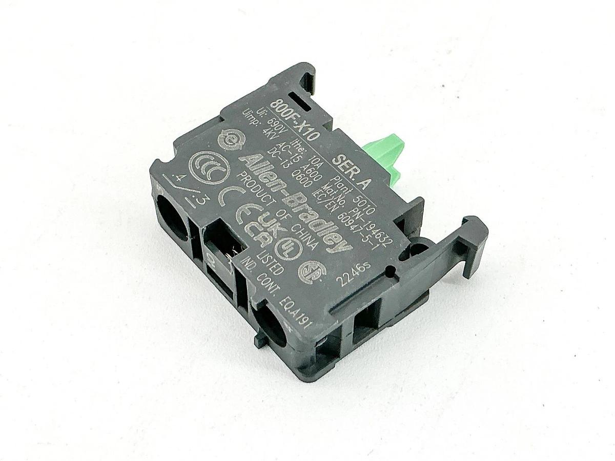 New Bag of 12 Allen Bradley 800F-X10 Contact Block 690V 10A Ser.A