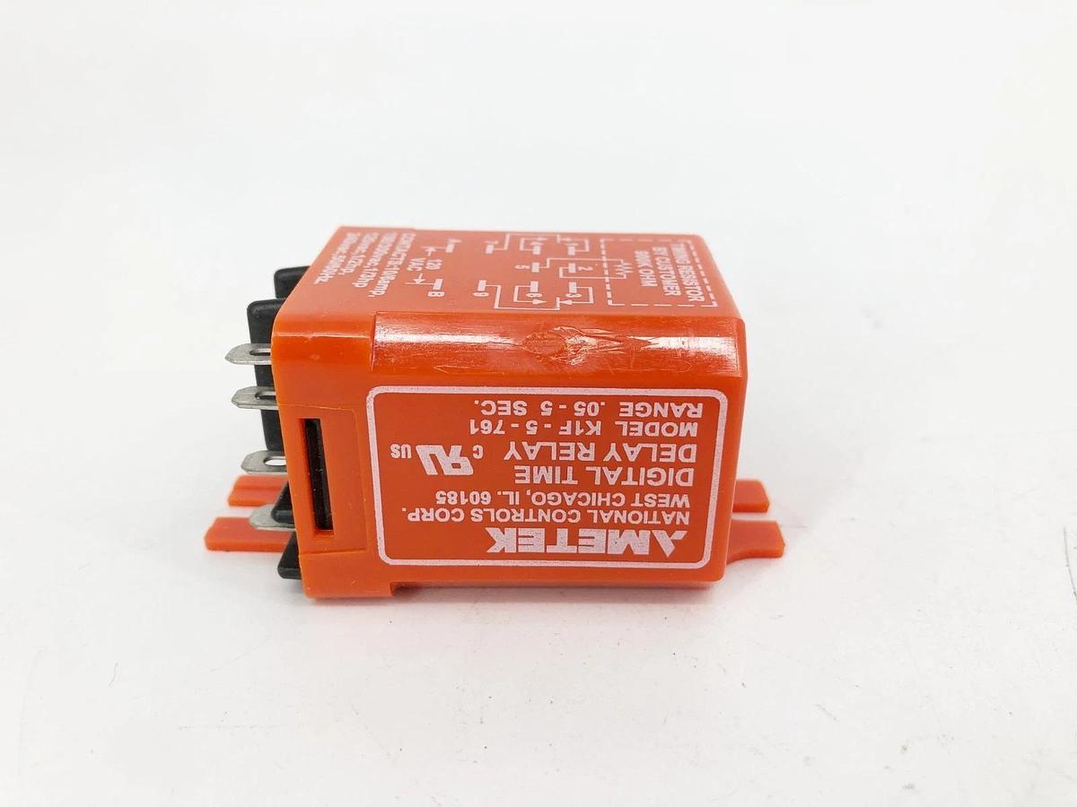 New NCC K1F-5-761 Time Delay Relay 0.05-5 Sec. 120VAC K1F-00005-761
