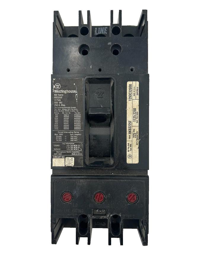 Used Westinghouse HMCP015E0C Ser C Motor Circuit Breaker 3-Pole 15A 600VAC
