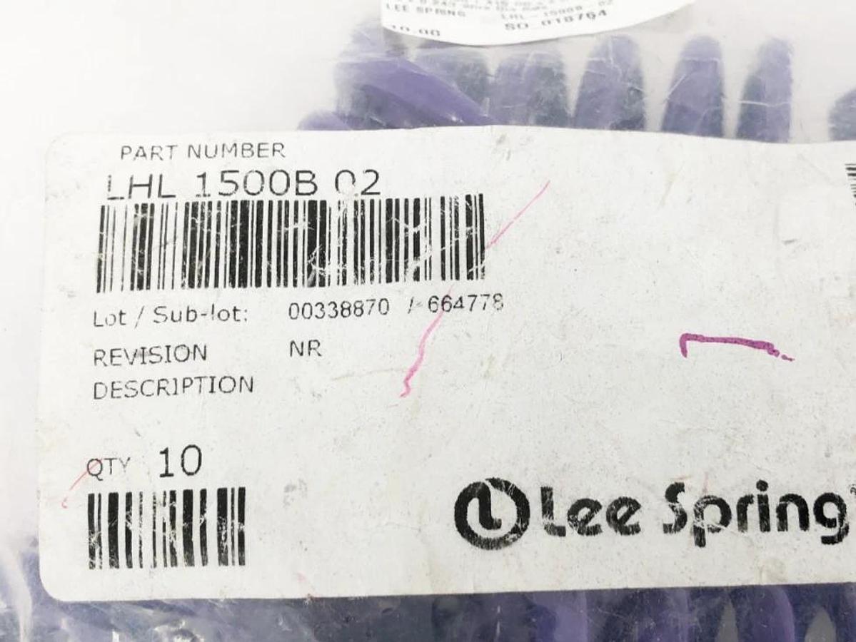 Bag of 10 New Lee LHL 1500B 02 Compression Springs 1.415" OD 2.5" L 0.243" Wire