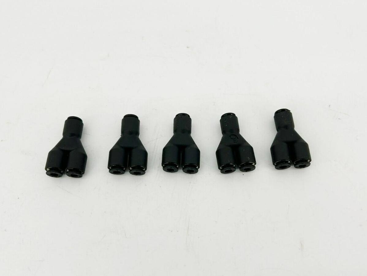Lot of 5 New Lawson 62220 Fittings, 1/8" OD, Y Union, Glass Reinforced Nylon