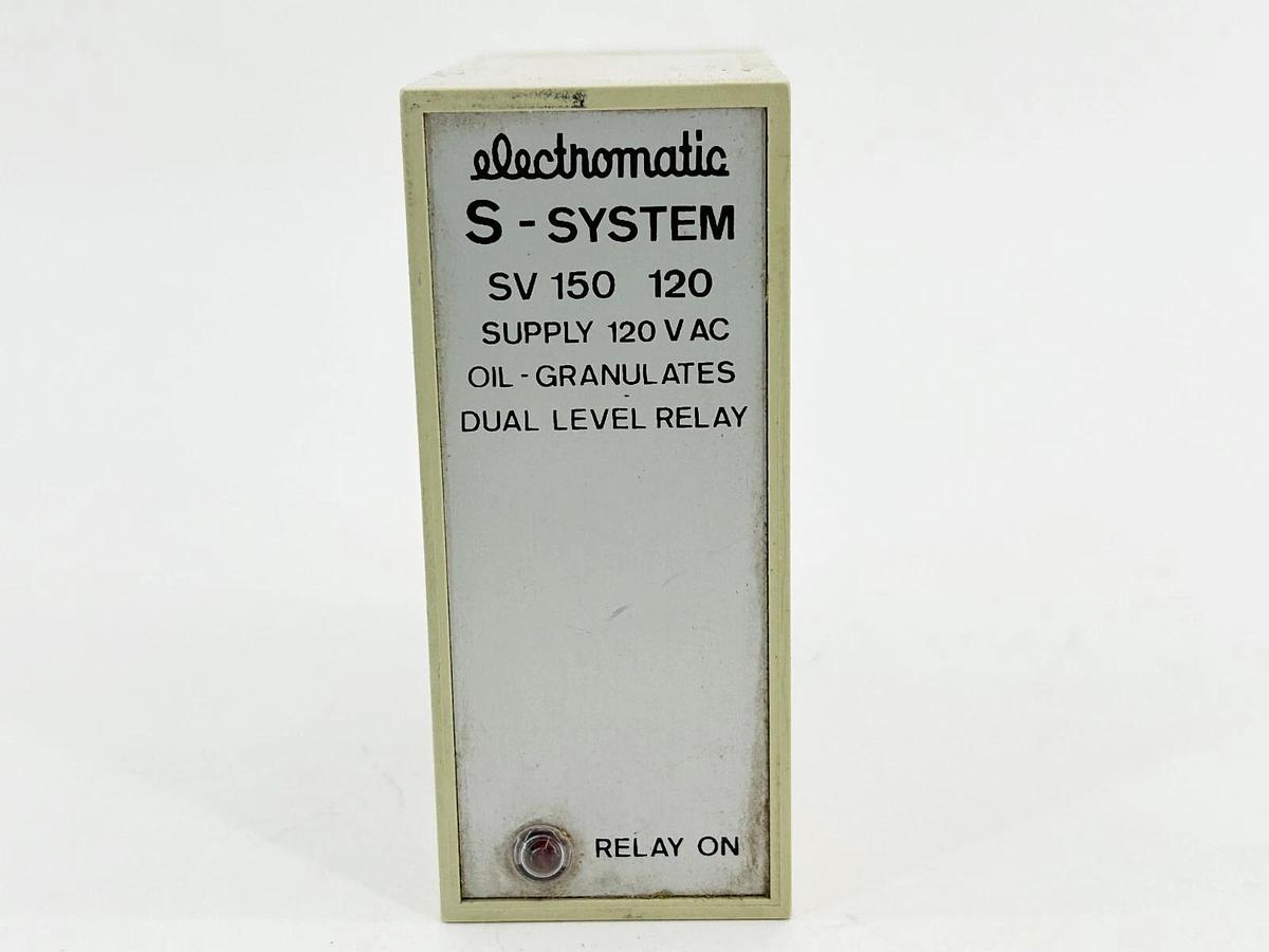 Used Electromatic SV-150-120 Oil Granlates Dual Leval Relay 120V 65Hz 2W