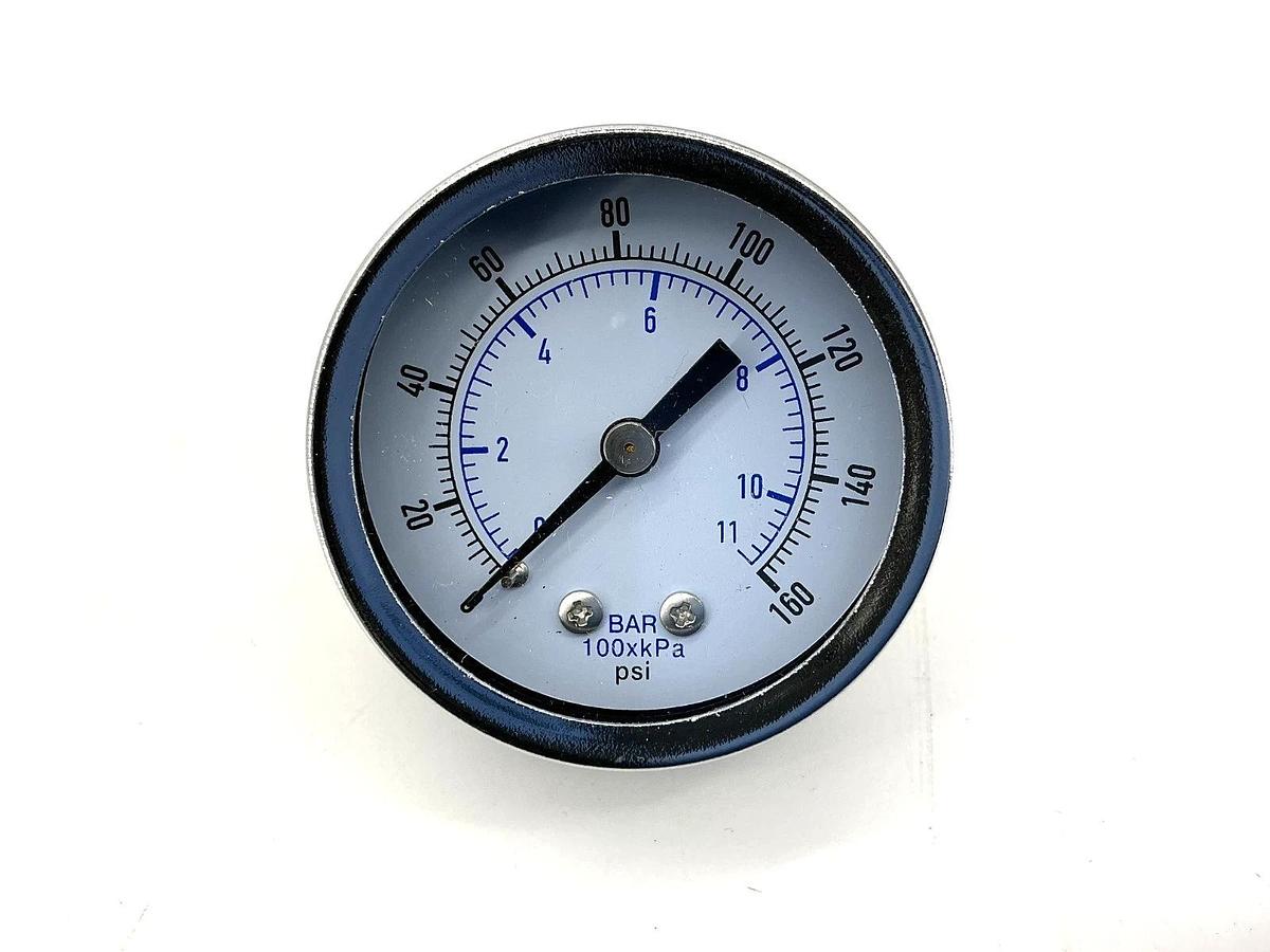 Lot of 2 New K4520N14160 Pressure Gauge 2"-1/4"NPT-CBM-160PSI/BAR KC10220160