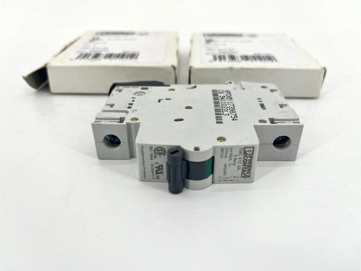 Lot of 2 New Phoenix Contact TMC61C6A Mini Circuit Breakers 6A 1P 277V 0902069