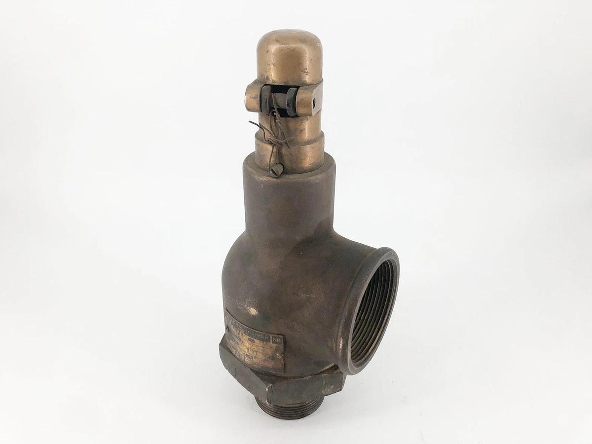 Used Lunkenheimer Fig 629 Brass Safety Valve 2-1/2" Input 3" Output Set 150psi