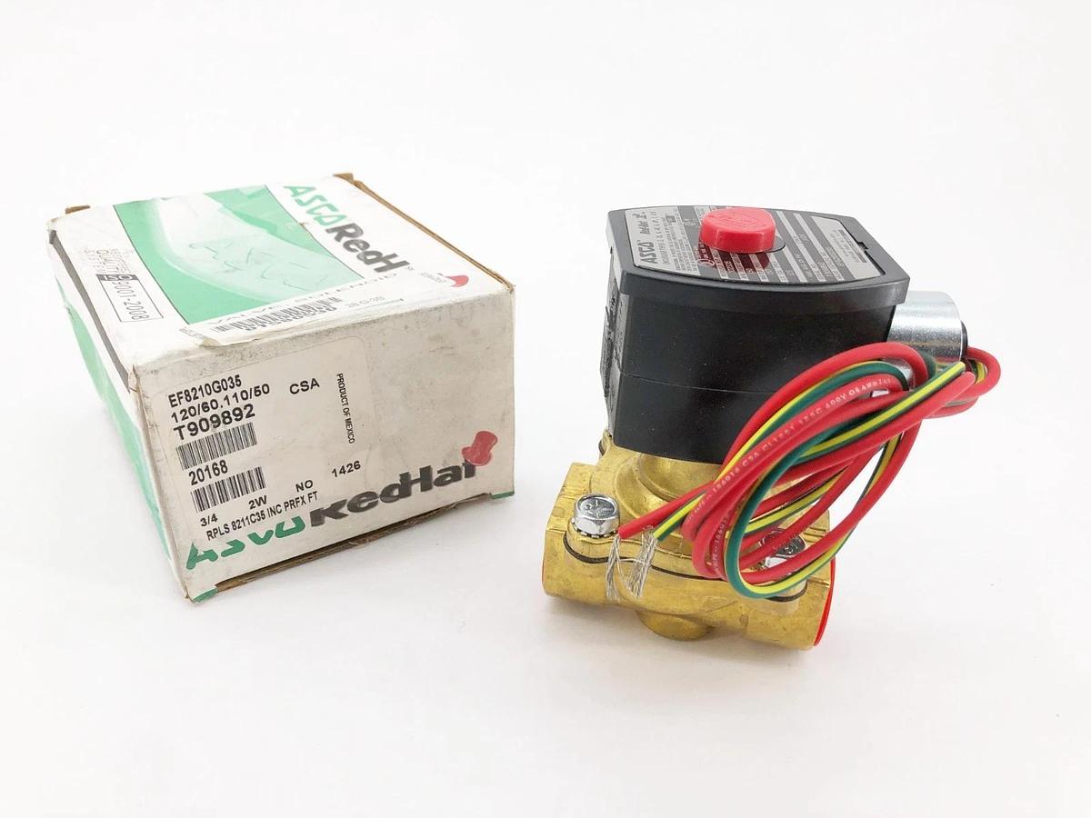 New Asco EF8210G035 110/120V Solenoid Valve 2-Way 3/4" NPT 150psi