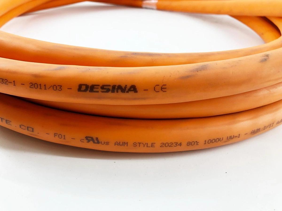 Used TE.CO. [4G6+(2x1) ST+(2x1,5) ST] ST Servo Cable Style 20234 Orange 18FT.