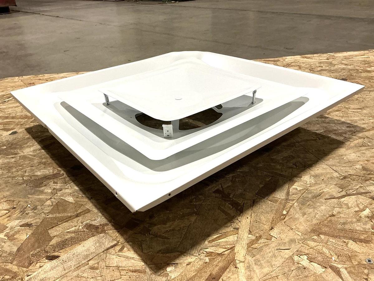 New Grainger 4MJU5 Steel Diffuser 23-3/4"x23-3/4"x12" Duct: 12" White