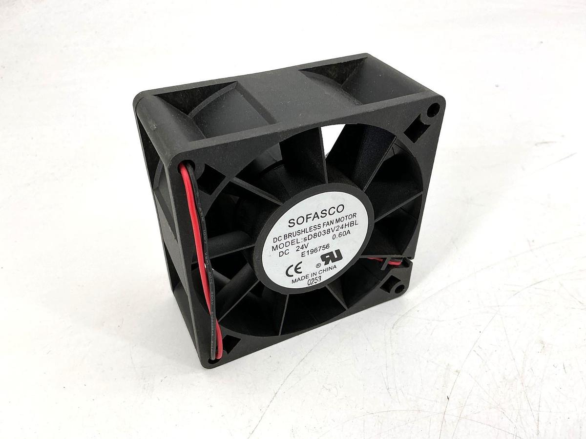 New Sofasco sD8038V24HBL DC Brushless Fan Motor 2-Wire 0.60A 24VDC - No Box