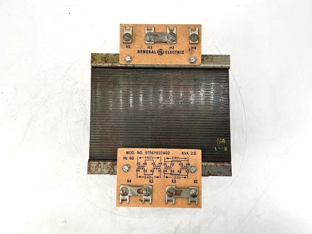 Used GE General Electric 9T56Y6374G2 Transformer 2.0KVA 240/480V 120/240V 60HZ