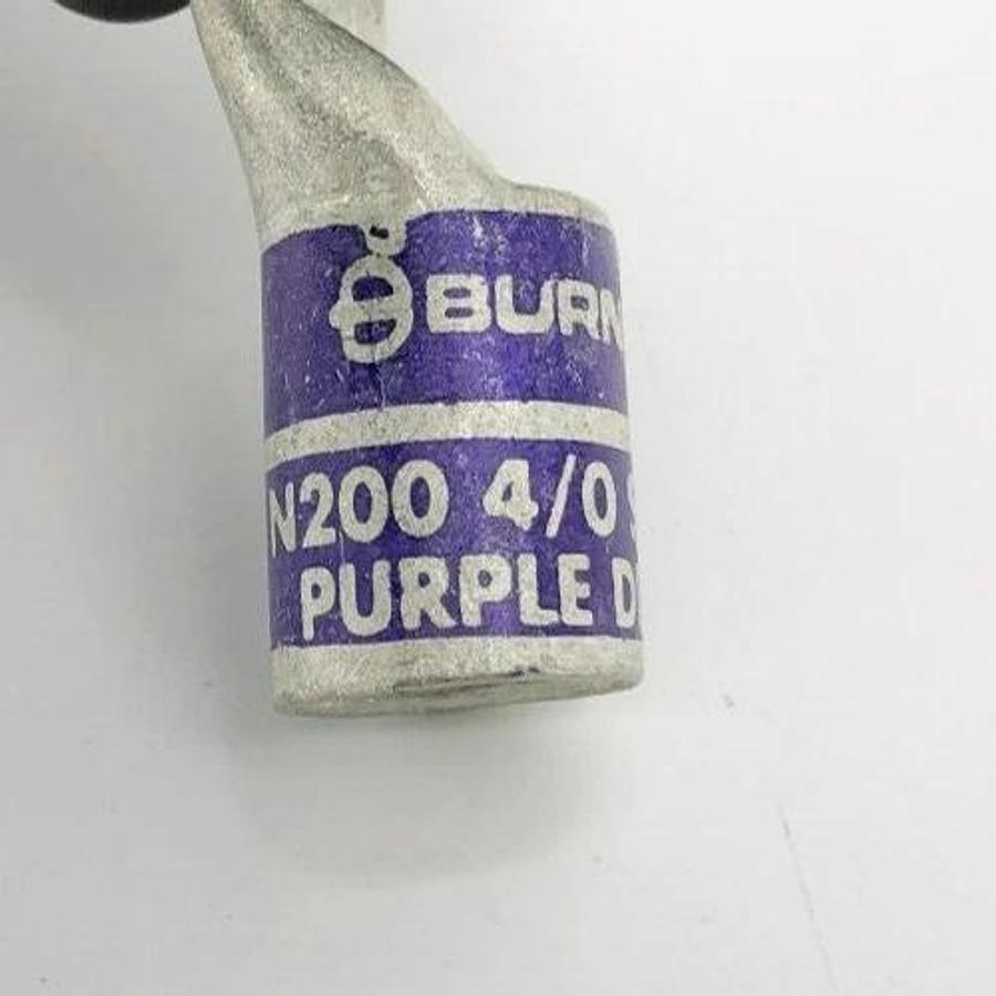 Lot of 2 New Burndy YA28-L4 Compression Lugs 4/0 AWG N200 Purple Die 15
