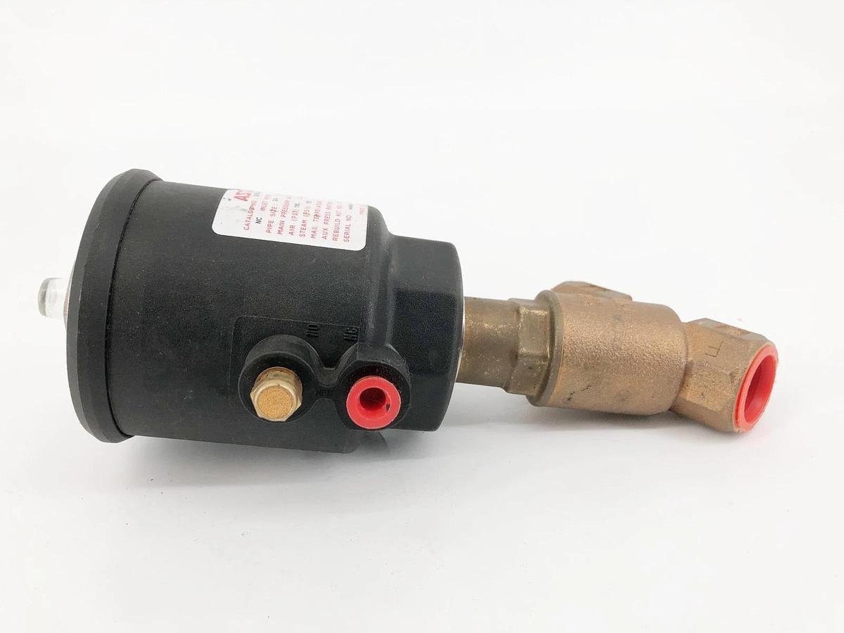 New Asco 8290B037 Angle Body Piston Valve NC 3/4" NPT 150psi Bronze