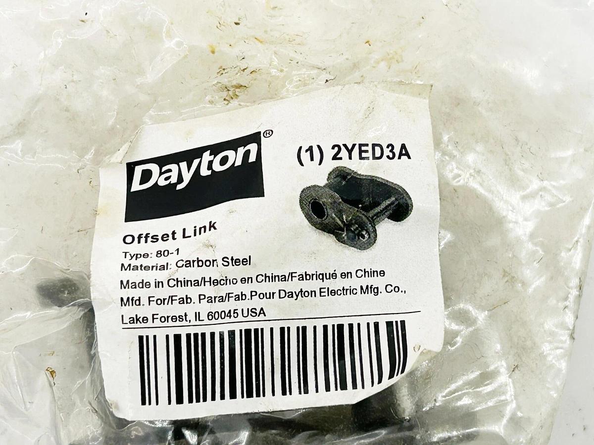 New Lot of 5 Dayton 2YED3A Chain Link Single Strand Offset Link Carbon Steel