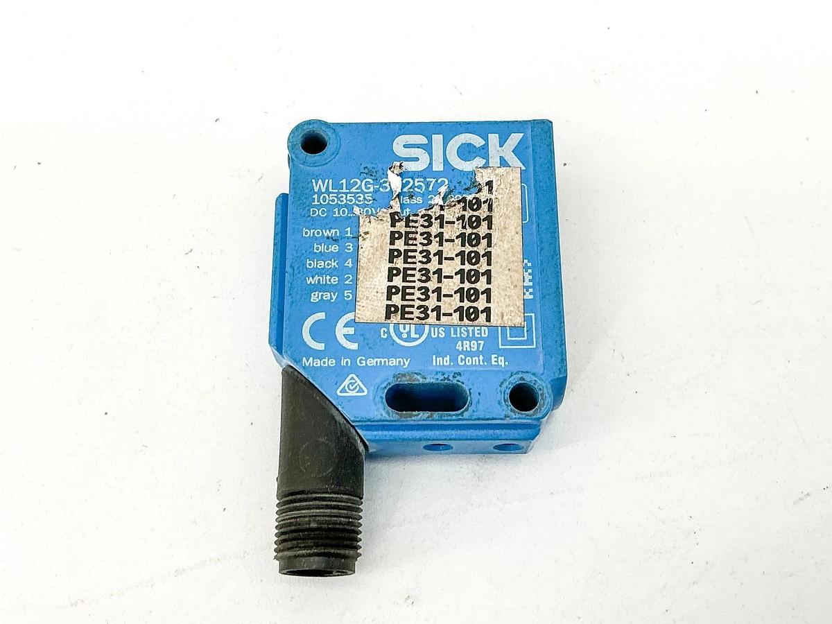Used Sick WL12G-3P2572 Photoelectric Sensor 10-30VDC Class 2 1053535
