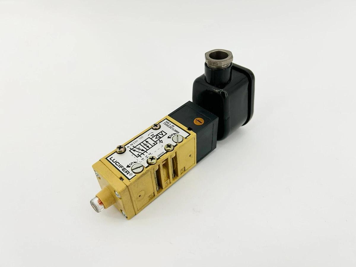 Used Parker Lucifer 345L01 Solenoid Valve, 24VDC, 13W, 7341LDC1LNM8