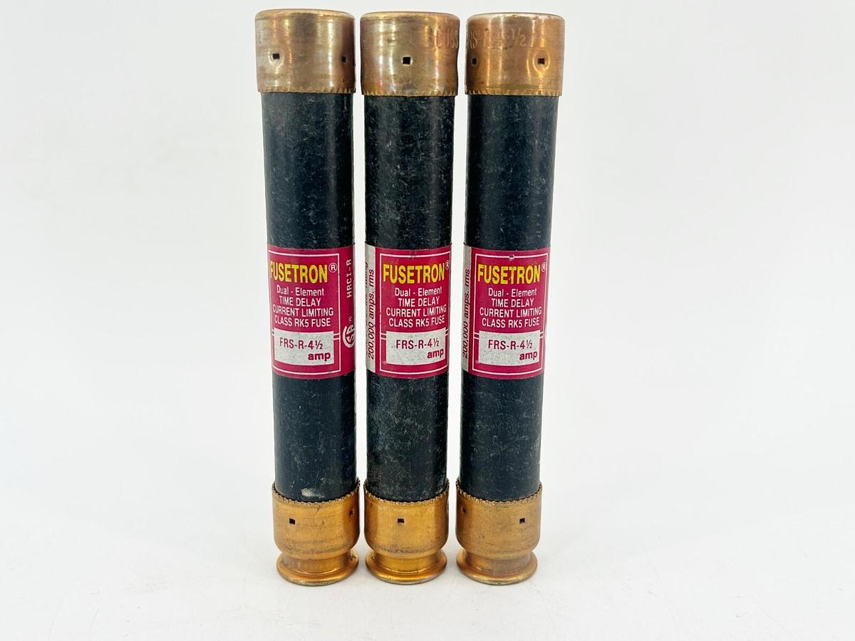 Used Lot of 3 Bussmann FRS-R-41/2 Time Delay Fuse 600V 4.5A Class RK5