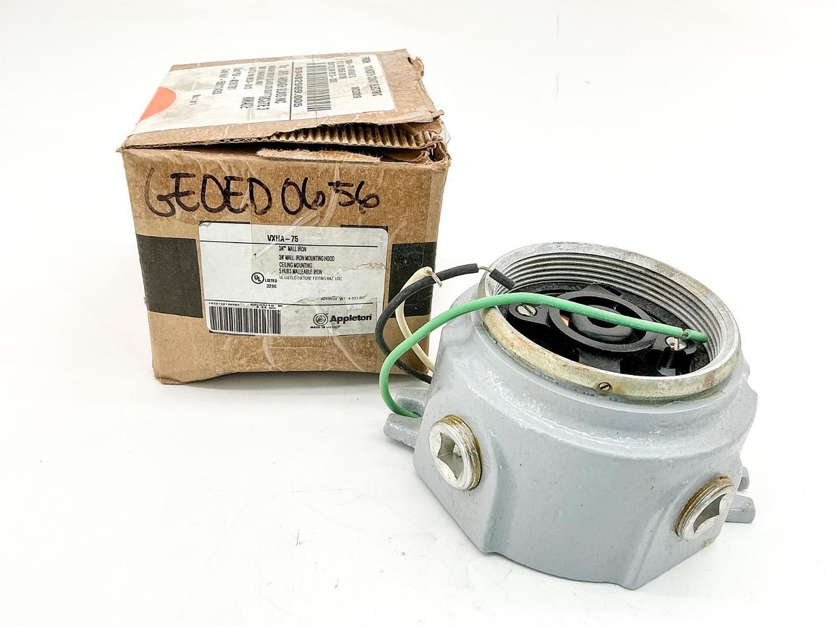 New Emerson Appleton VXHA-75 Wall Iron 3/4" Ceiling Mounting 5 Hub
