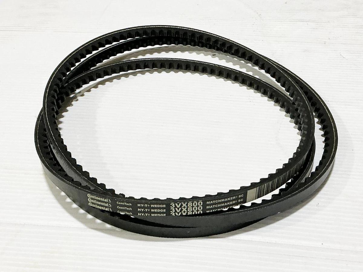 New lot of 2 Continental 3VX800 Cogged Belt 80" Length 3/8" Width - No Box