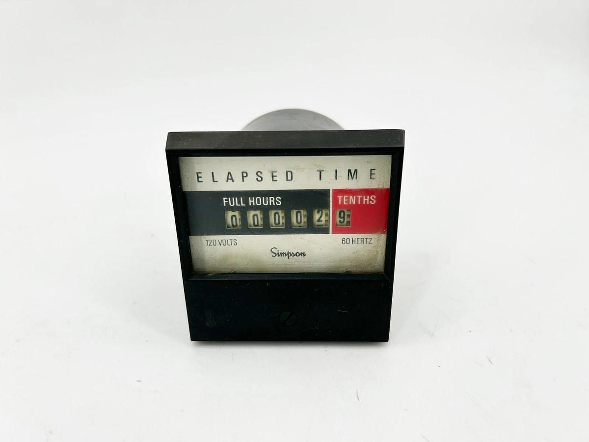 Used Simpson 17720 Elapsed Time Meter Model 2153ET 120VAC