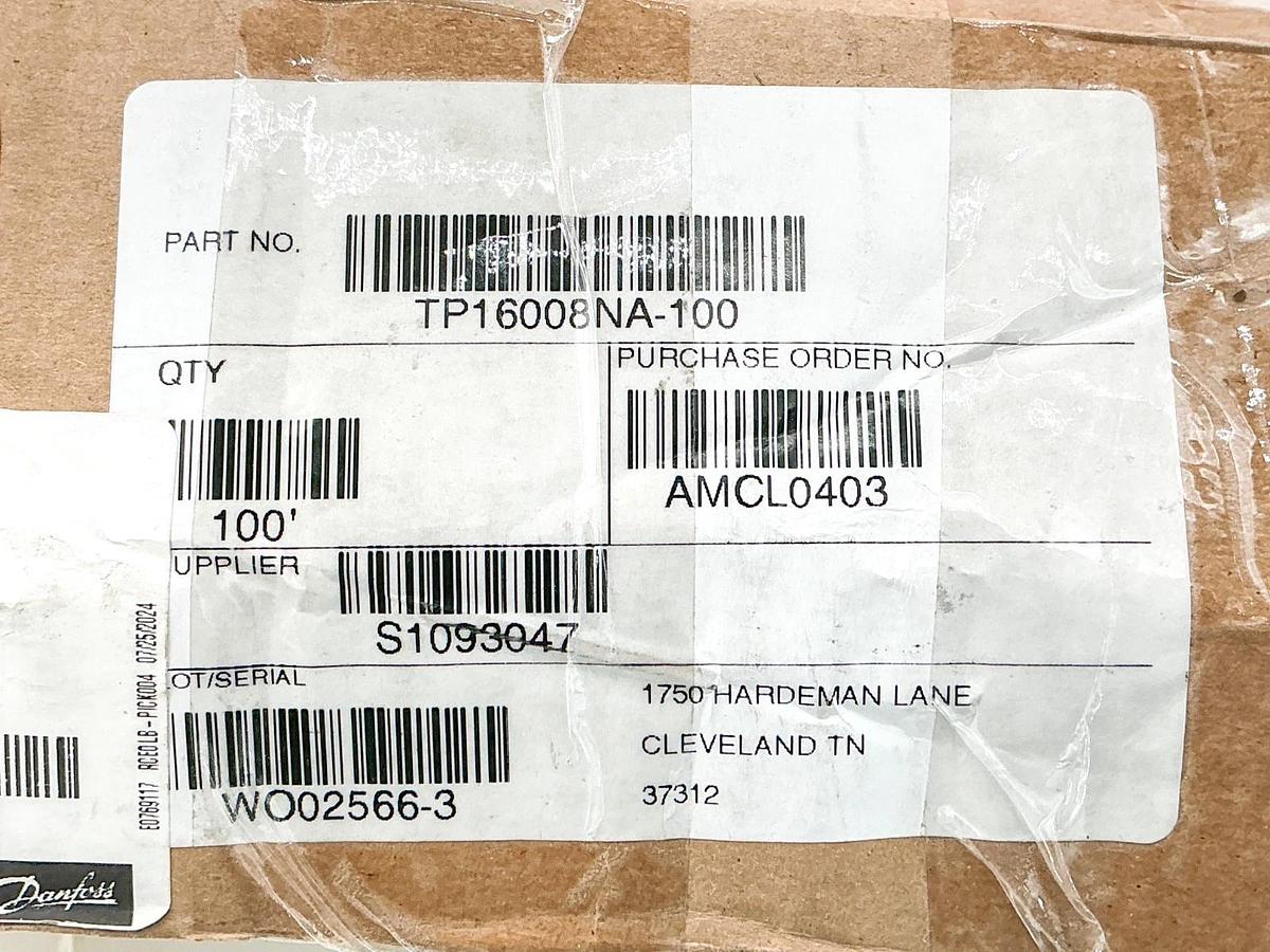 New DanFoss TP160088NA-100 Polyamide Tubing 100Ft 17Bar