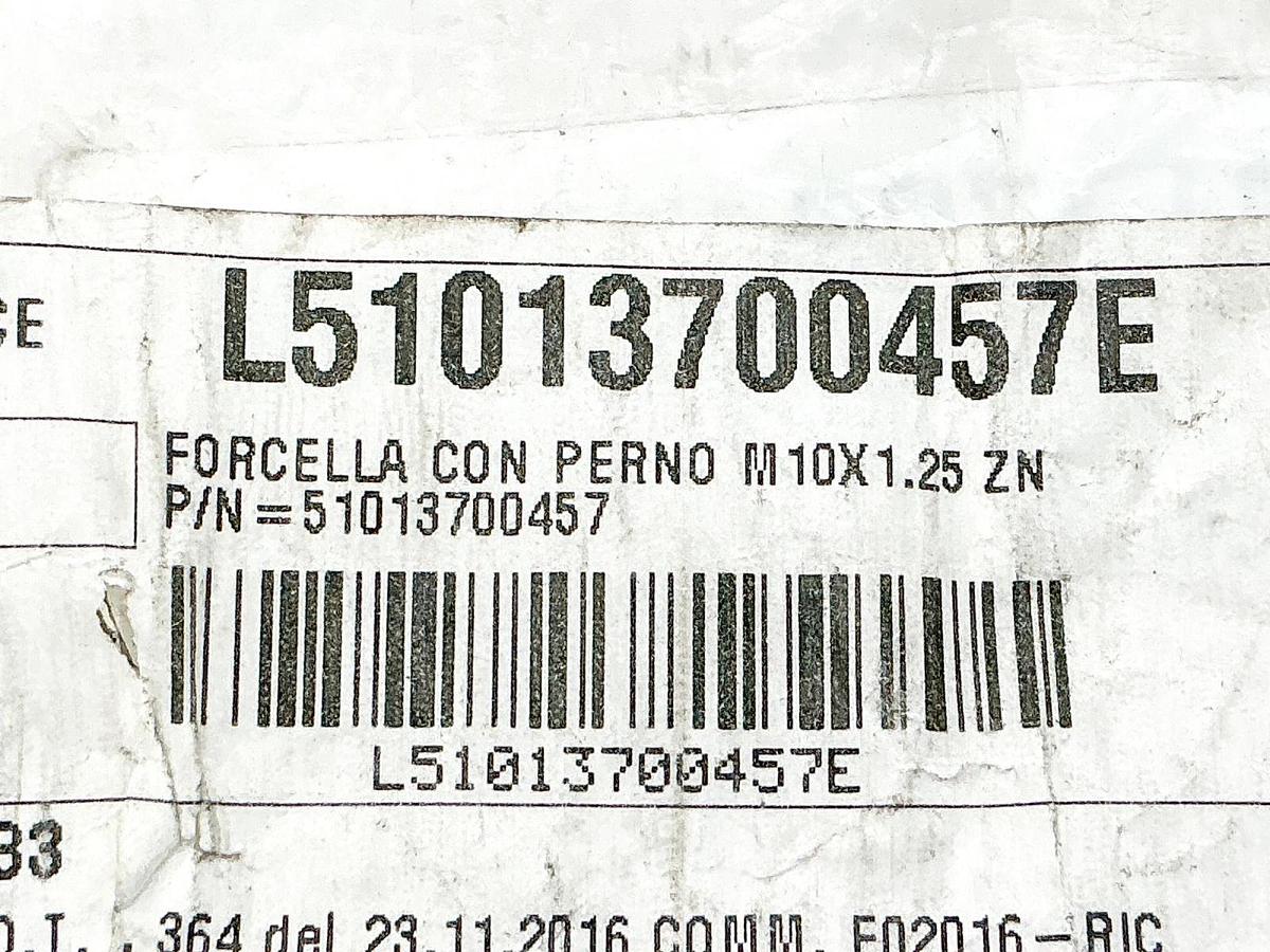 New Lot of 2 Forcella Con Perno 51013700457 Clevis Fastner M10X1.25 ZN