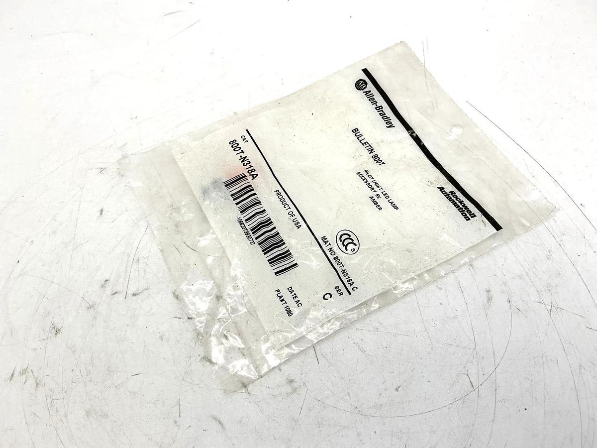 New Allen Bradley 800T-N318A Ser C Pilot Light Accessory LED Lamp Bulb 6V Amber