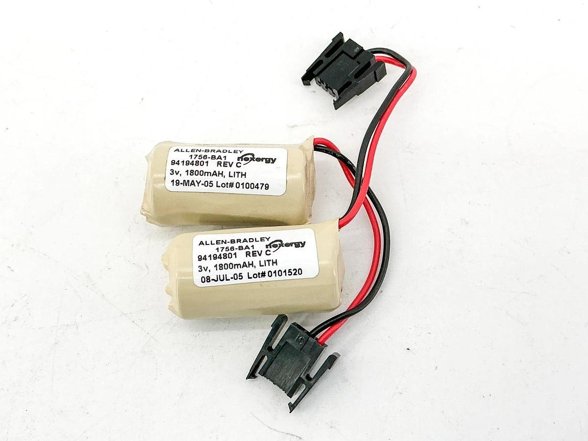 New Lot of 2 Allen Bradley 1756-BA1 Battery Assembly Ser.A
