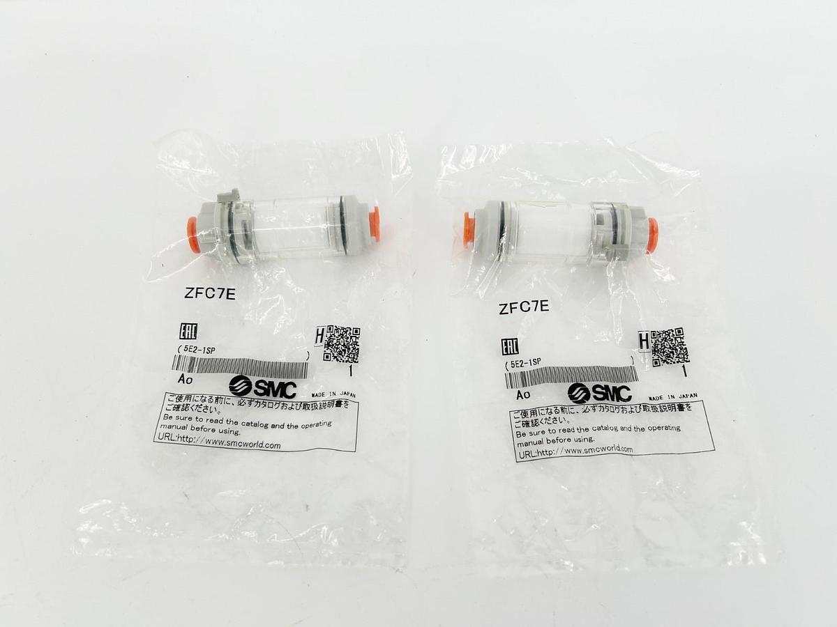 Lot of 2 New SMC ZFC7E Inline Vacuum Filters 5/16"