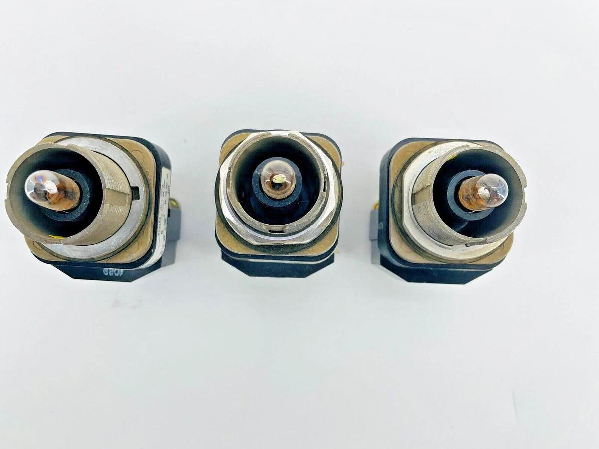 Used Lot of 3 Allen Bradley 800T-P16 Push Button 1NO 1NC 120V Ser N w/Bulb, no lens