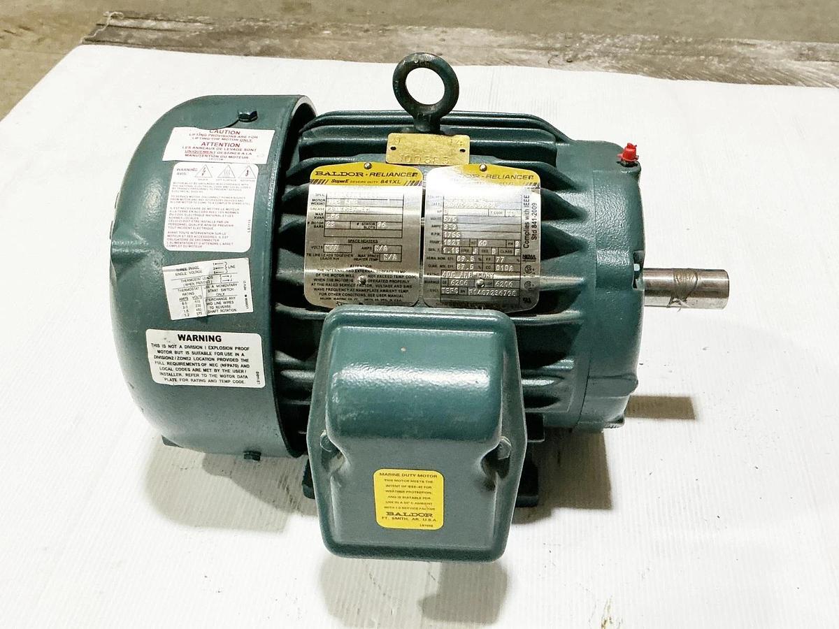 Used Baldor ECP83661T-5 Electric Motor 3HP 575V 3Ph 3.3A 1755RPM 06H759X31961