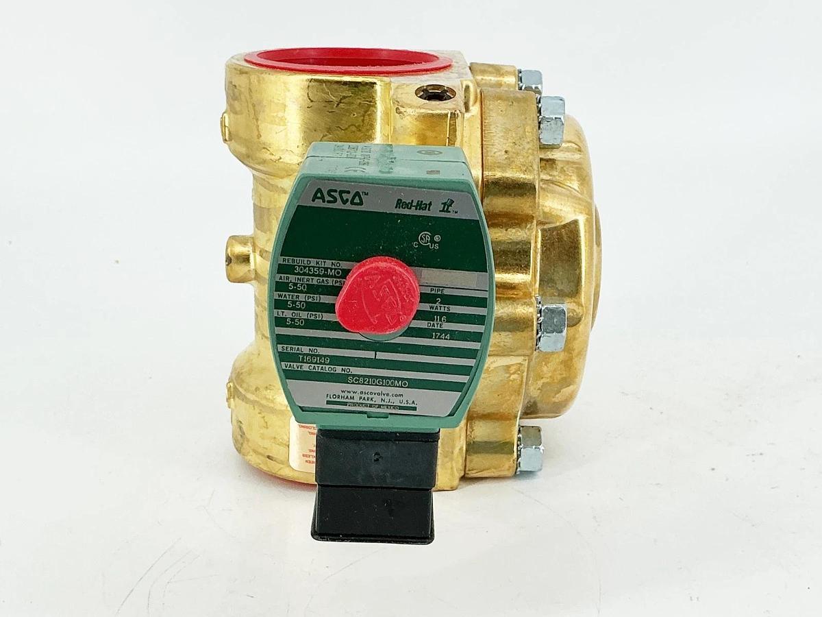 New Asco SC8210G100MO 24VDC Solenoid Coil 50PSI 2" Pipe 2W