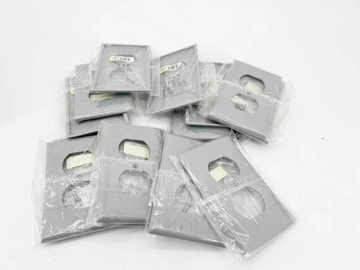 New Eagle 5132GY-BOX One Gang Duplex Wall Plate Hospital Grade Gray QTY 15