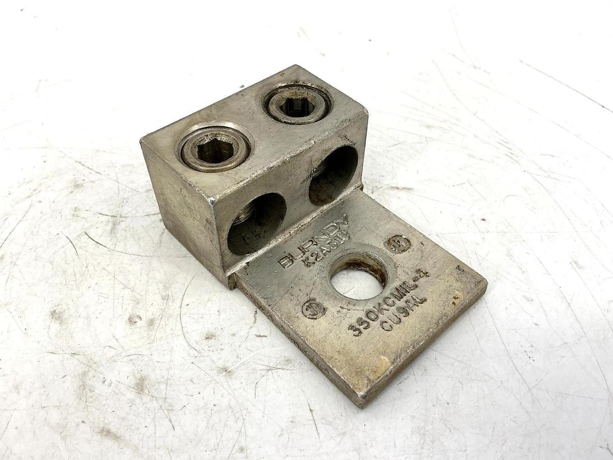 Used Lot of 2 Burndy K2A31U Universal Terminal Lug Connector 350KCMIL-4 CU9AL