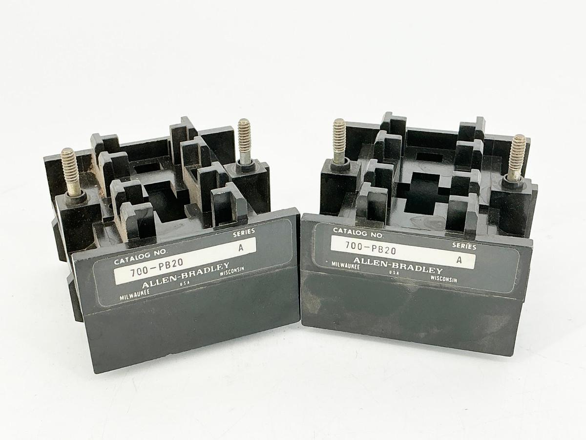 Used Lot of 2 Allen Bradley 700-PB20 Relay Adder Ser.A