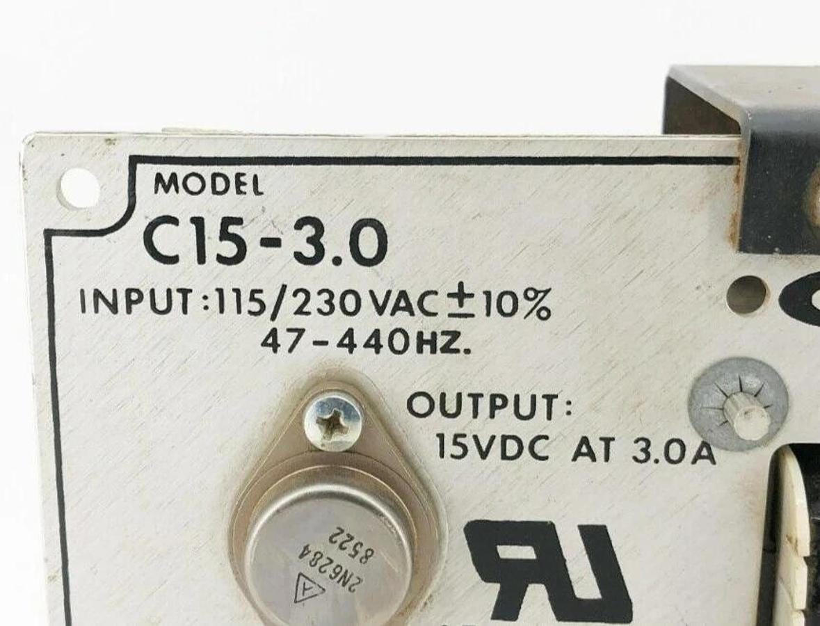 Used Condor C15-3.0 Power Supply 115/230VAC In 15VDC 3A Out