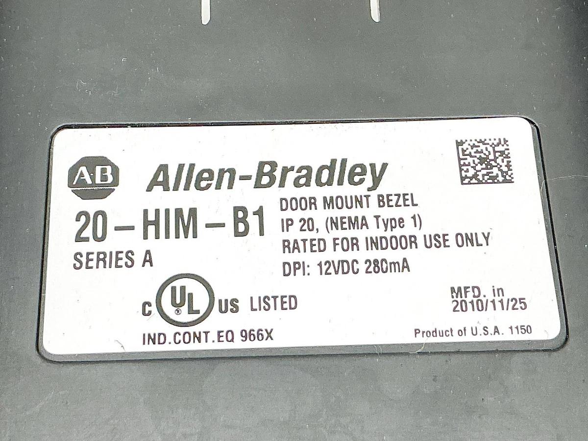 New Allen Bradley 20-HIM-B1Door Mount Bezel 12VDC 280mA Ser.A - No Box