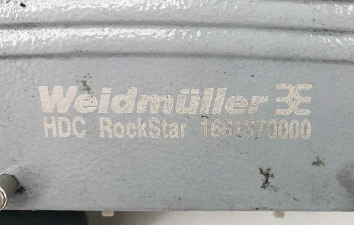 Used Lot of 2 Weidmuller 1661370000 Heavy Duty Power Connectors HCD Rockstar