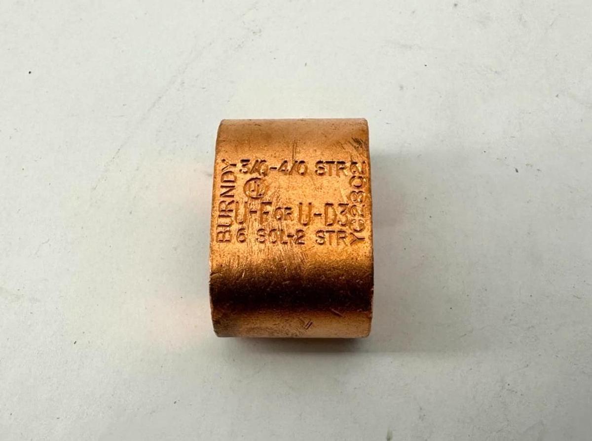 Lot of 2 New Burndy YC28C2 Tap Connector C Shape 4/0-3/0 AWG - No Box